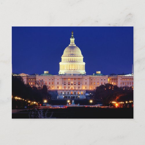 Washington DC United States Capitol at Dusk Postcard