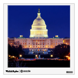 Washington DC United States Capitol at Dusk Wall Decal
