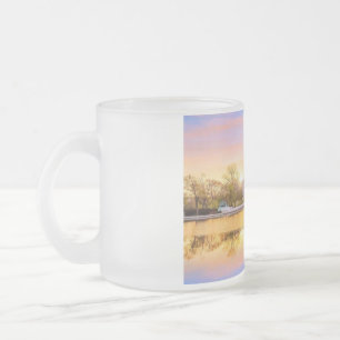 Washington DC US Capitol Building Sunset Reflectio Frosted Glass Coffee Mug