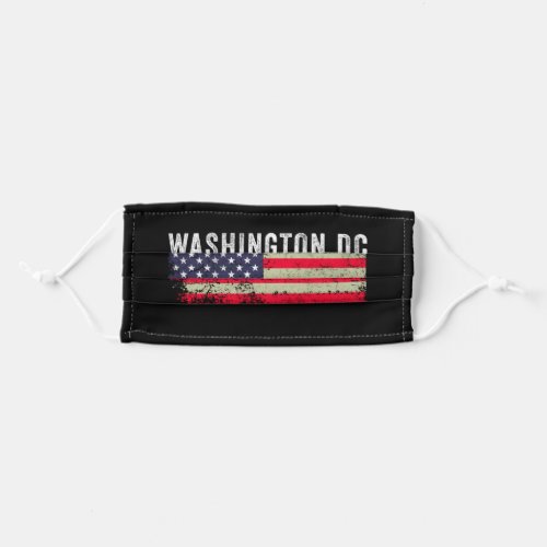 Washington DC USA American Flag Vintage Adult Cloth Face Mask