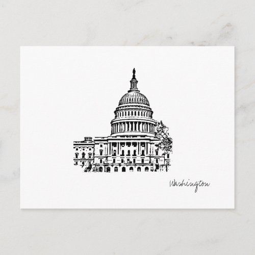 Washington DC USA Capitol Postcard