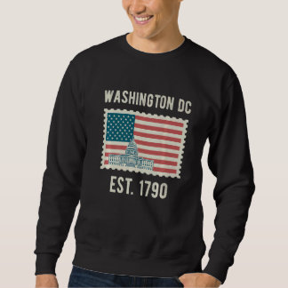 Washington Dc Usa Flag Love Capitol Hill Souvenir  Sweatshirt