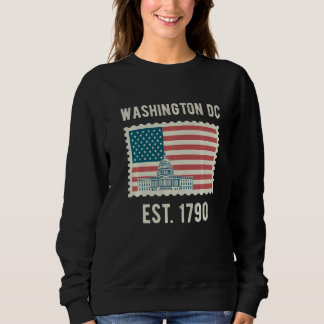 Washington Dc Usa Flag Love Capitol Hill Souvenir  Sweatshirt