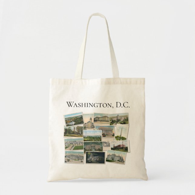Washington DC: Vintage Postcards double-sided Tote Bag (Front)