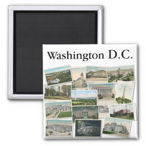 Washington DC Vintage Postcards Souvenir Magnet