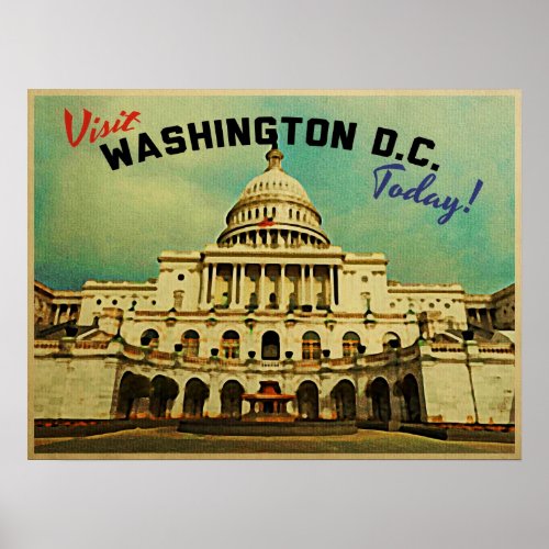 Washington DC Vintage Poster