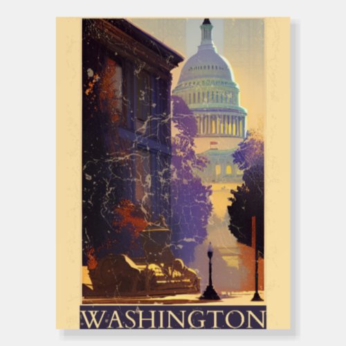 Washington DC vintage poster 