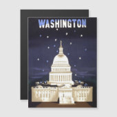Washington DC vintage travel Magnetic Card (Front/Back)