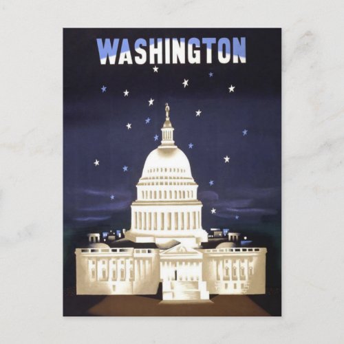 Washington DC vintage travel Postcard