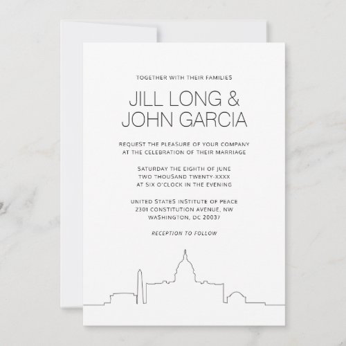 Washington DC Wedding Invitation