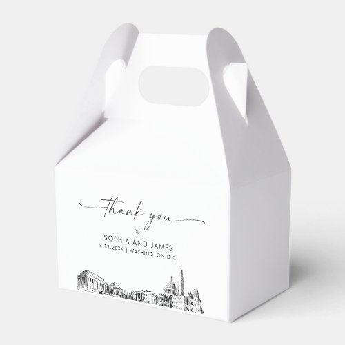 Washington DC Wedding Personalized Favor Box
