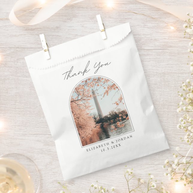 Washington DC Wedding Thank You Photo Favor Bag (Clipped)