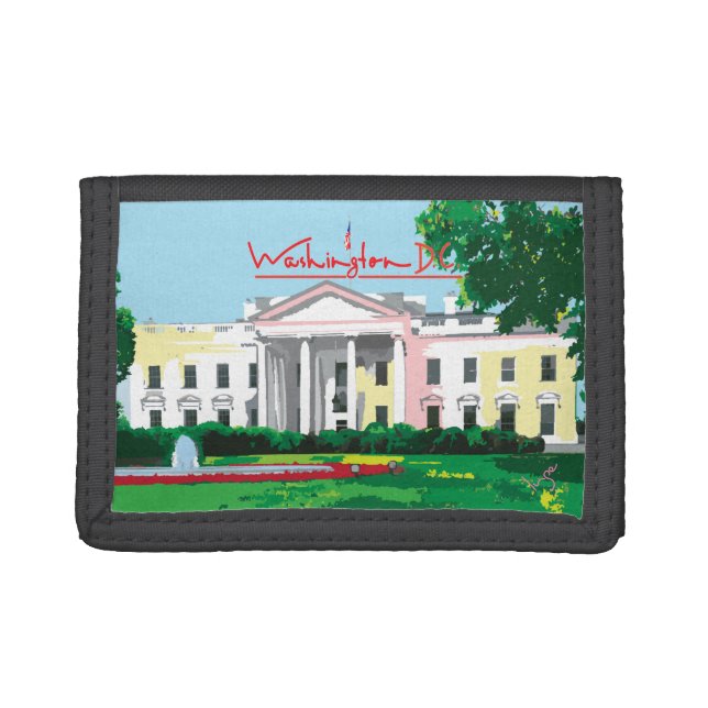 Washington DC - White House Digital Cool Trifold Wallet (Front)