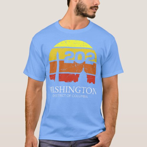 Washington District of Columbia 202 Area Code 1 T_Shirt