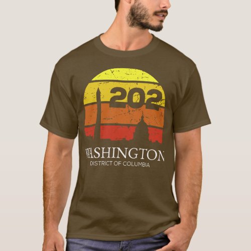 Washington District of Columbia 202 Area Code T_Shirt