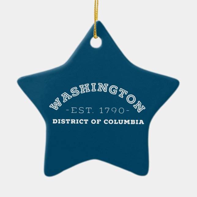 Washington District of Columbia Ceramic Ornament (Front)