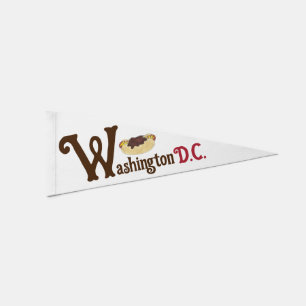 Washington District of Columbia D.C. Half-Smoke Pennant Flag