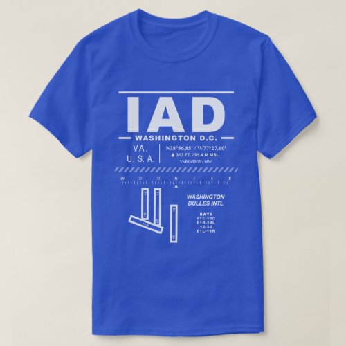 Washington Dulles International Airport IAD T_Shirt