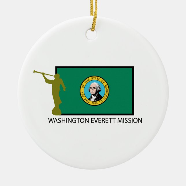 WASHINGTON EVERETT MISSION LDS CTR CERAMIC ORNAMENT (Front)