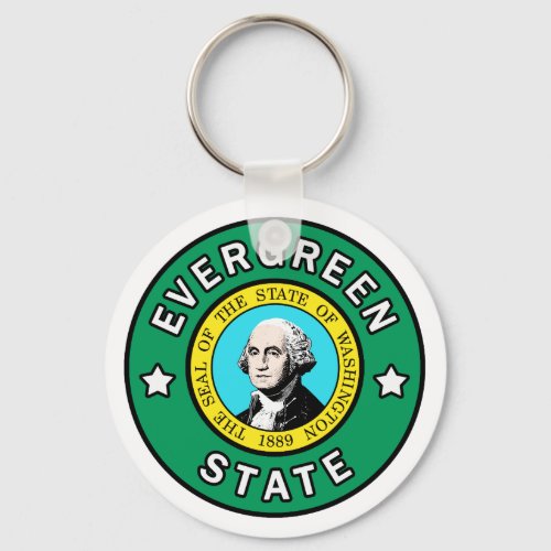 Washington Evergreen State keychain