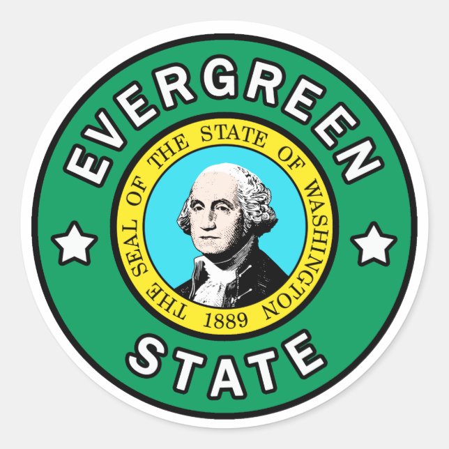 Washington Evergreen State sticker (Front)