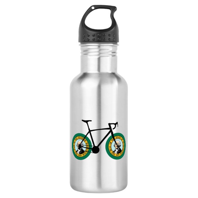 Washington Flag Cycling Stainless Steel Water Bottle (Front)