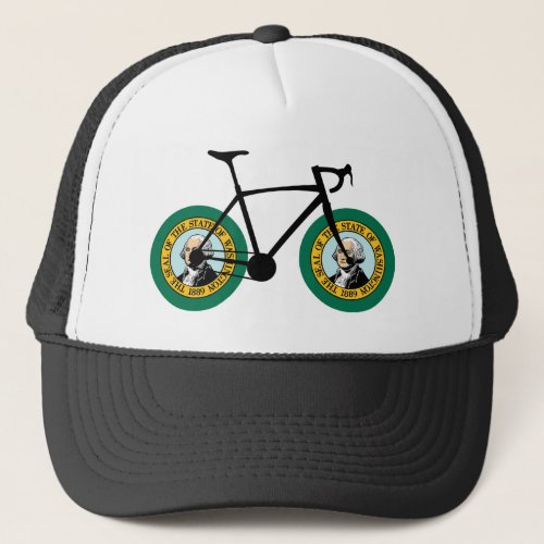 Washington Flag Cycling Trucker Hat