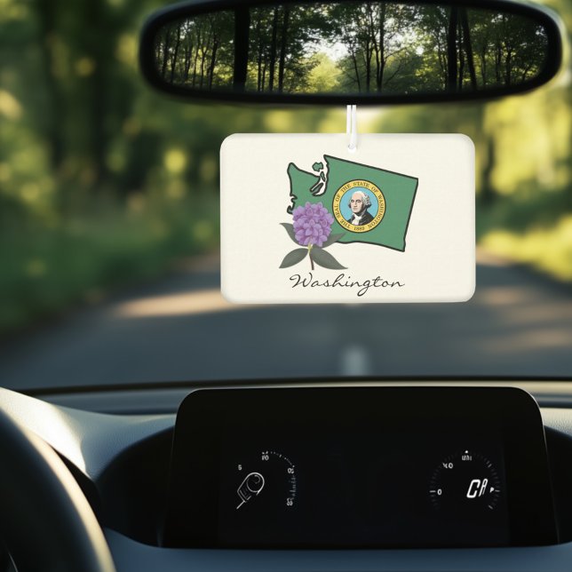 Washington Flag & Flower Pacific Rhododendron Air Freshener (Creator Uploaded)