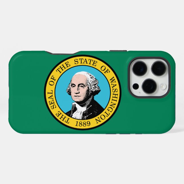 Washington flag iPhone case (Back Horizontal)
