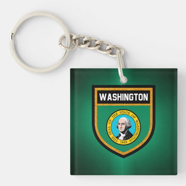 Washington Flag Keychain (Front)