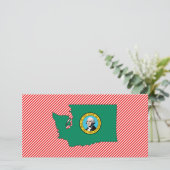 Washington Flag Map (Standing Front)