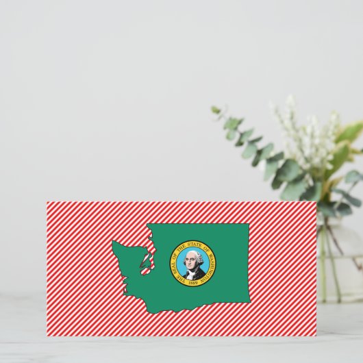 Washington Flag Map (Standing Front)