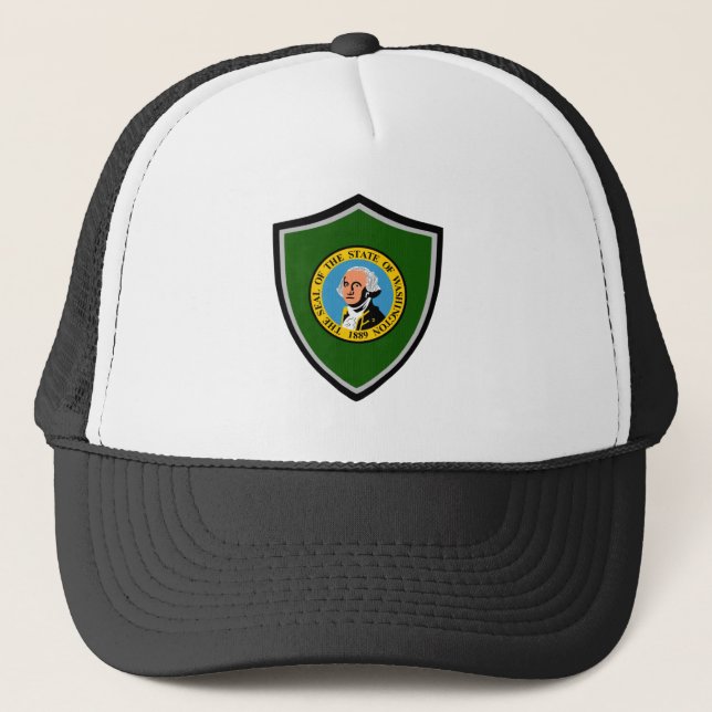 Washington flag trucker hat (Front)