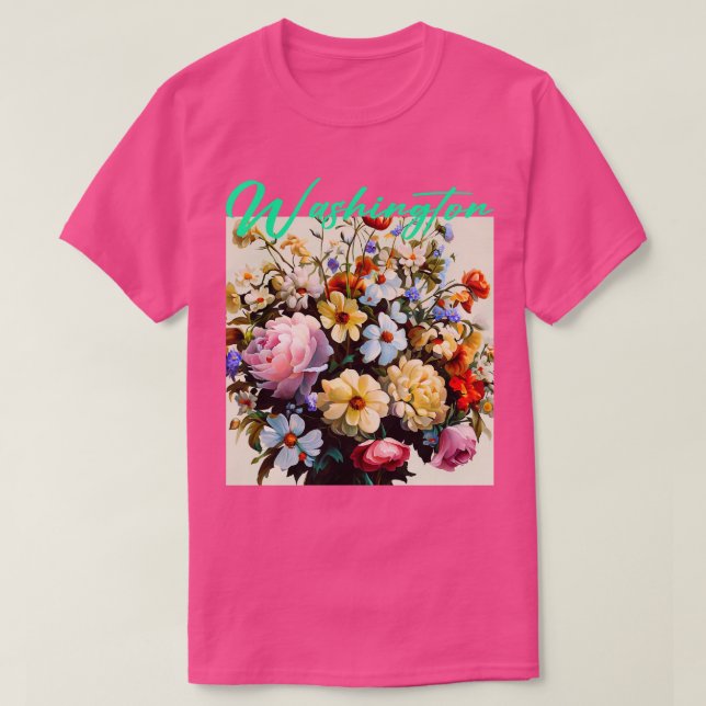 Washington Flower T-Shirt (Design Front)