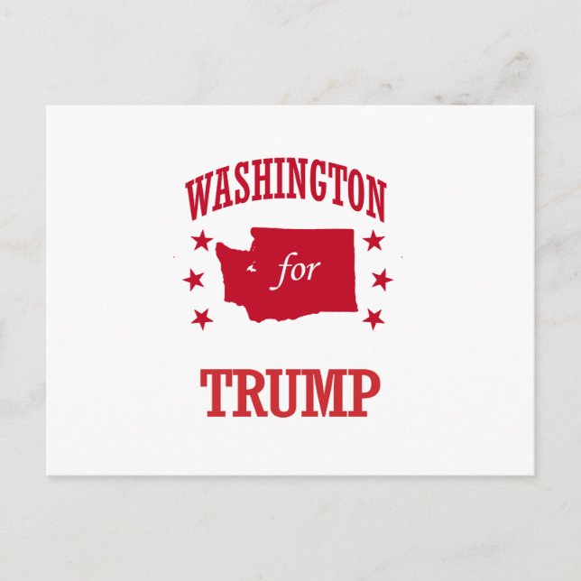 WASHINGTON FOR DONALD TRUMP POSTCARD (Front)