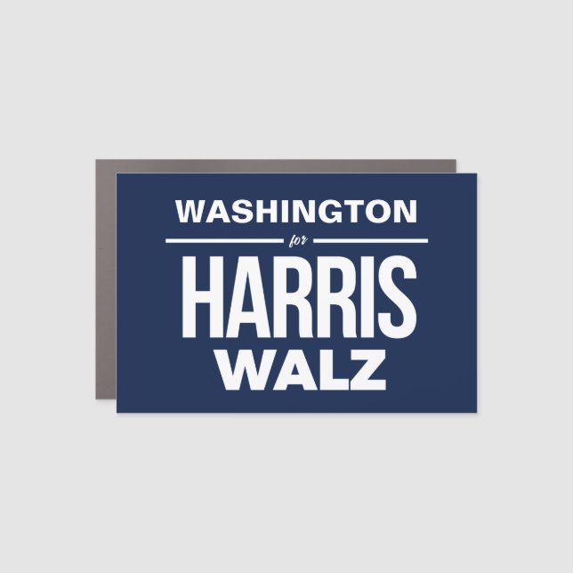 Washington for Harris Walz Car Magnet (Front)