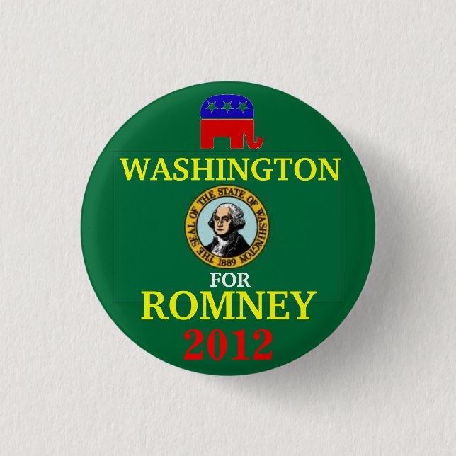 Washington for Romney 2012 Button (Front)