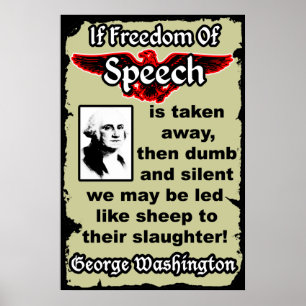 Washington: Freedom of Speech Poster