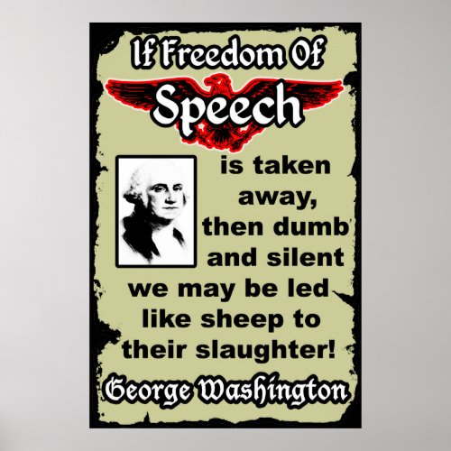 Washington Freedom of Speech Poster