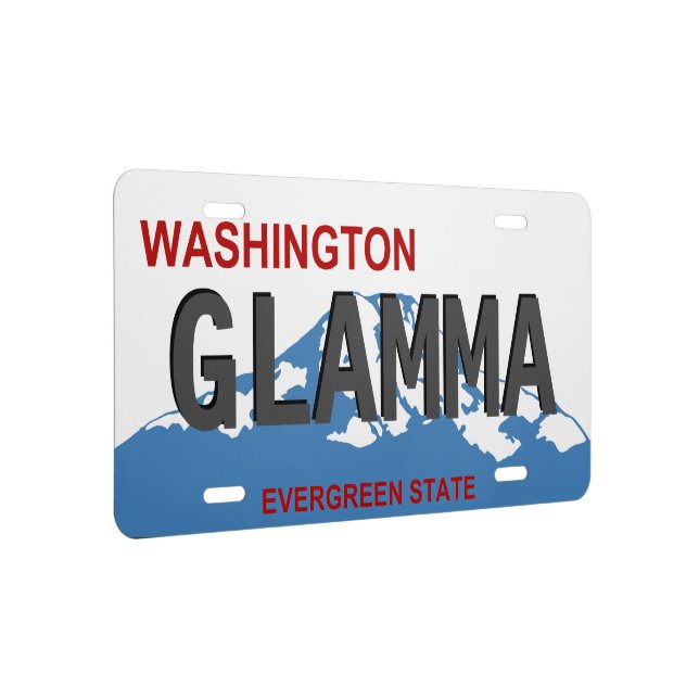 Washington Glamma license plate (Right)