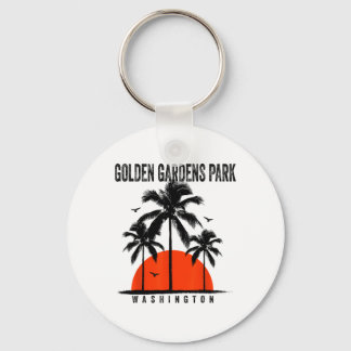 Washington Golden Gardens Park Surfing Surfboardin Keychain