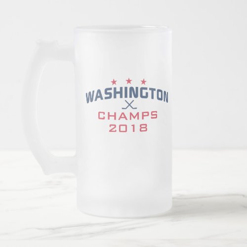 Washington Hockey Champions 2018 16oz Frosted Mug