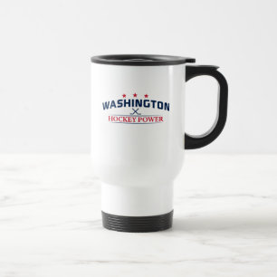 Washington Hockey Power White Travel Mug