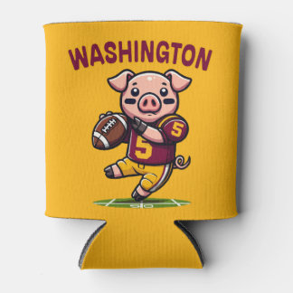 Washington Hog Football Can Cooler