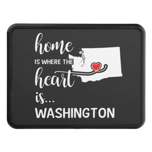 Washington home is where the heart is hitch cover