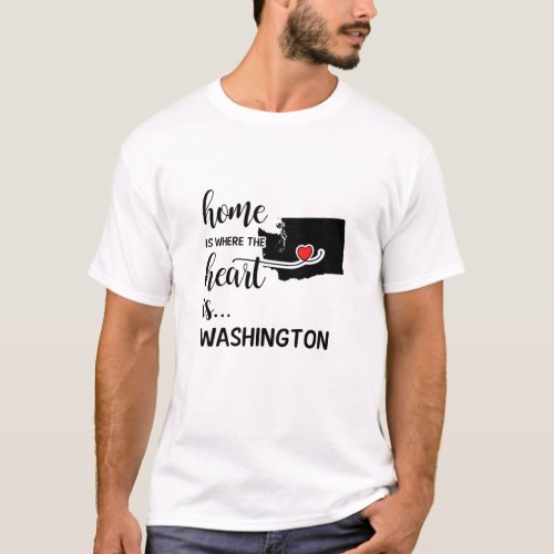 Washington home is where the heart is T_Shirt