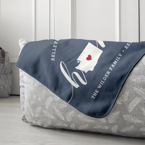 Washington Home State Personalized Sherpa Blanket