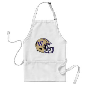 Washington Huskies Football Helmet Design Adult Apron