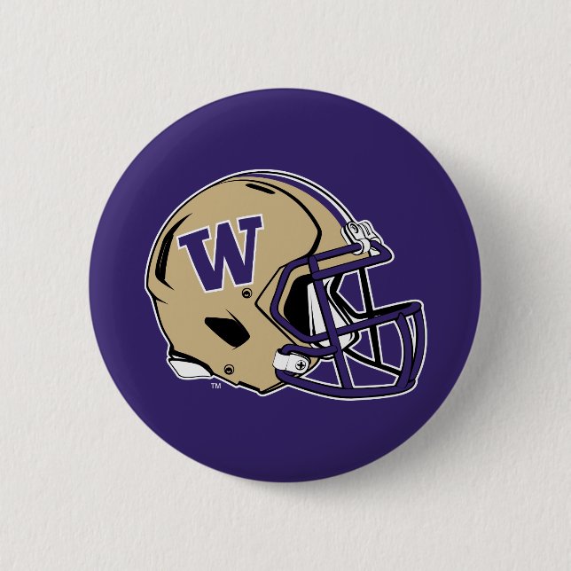 Washington Huskies Football Helmet Design Button (Front)