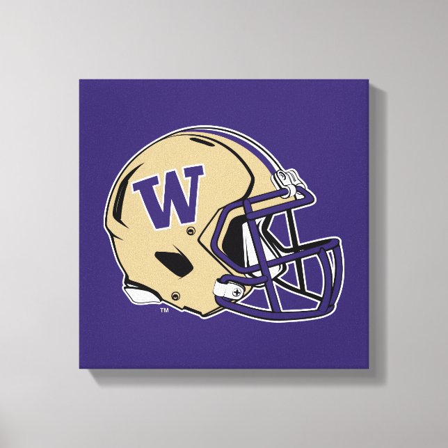 Washington Huskies Football Helmet Design Canvas Print (Front)